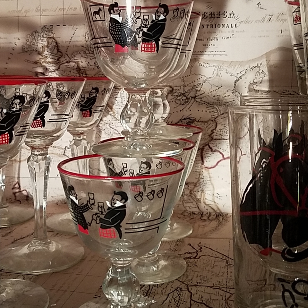 Vintage cordial glasses